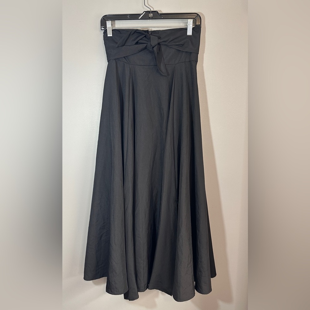 LoveU Dear Black Maxi Formal Dressy‎ Skirt Tie Front Womens M - Fits Like XS/S